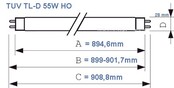 Lampe UV TL-D 55W HO (90cm)
