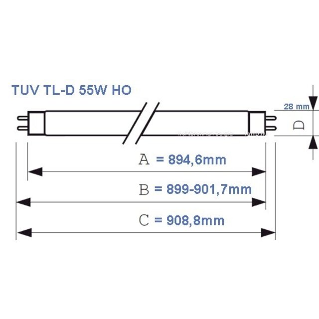 Lampe UV TL-D 55W HO (90cm)