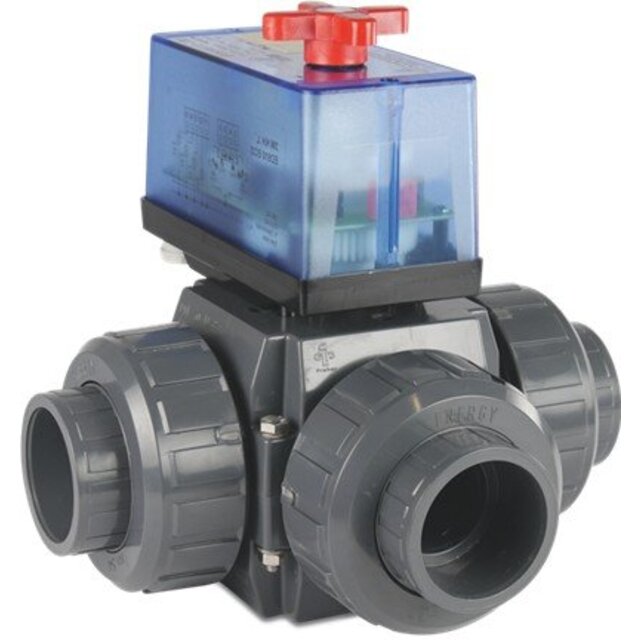 Robinet à trois voies 50 mm type S4 D50 PVC 230 V Solar Eco