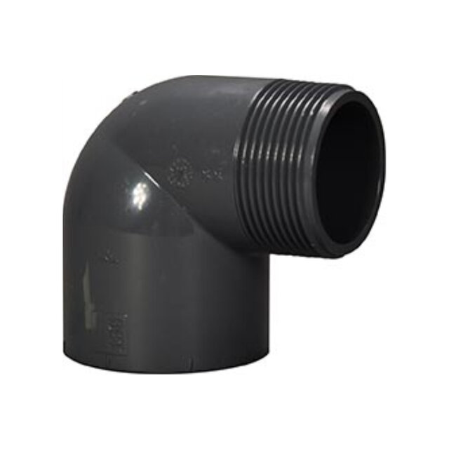 Knie 90° lijmen/schroeven 50 mm - 63 mm