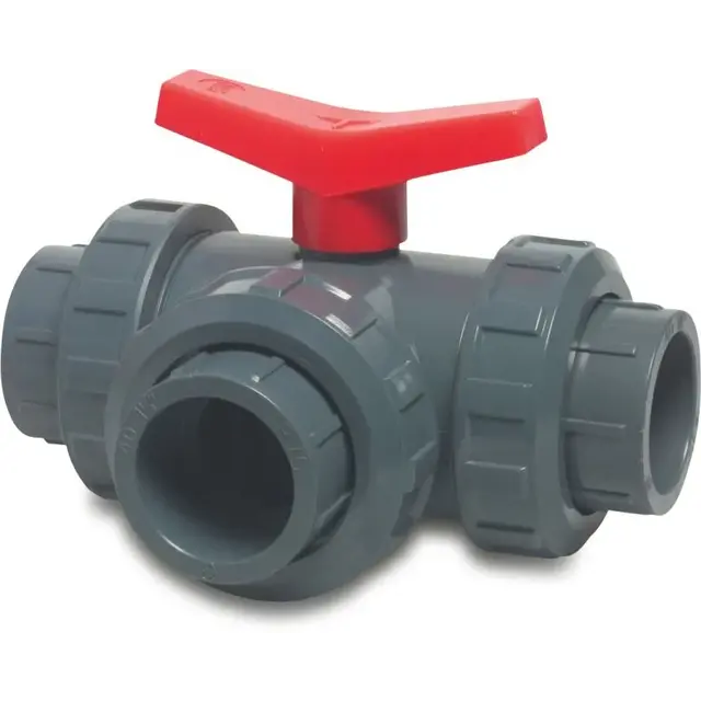 3-Weg kogelafsluiter D63 T-boring