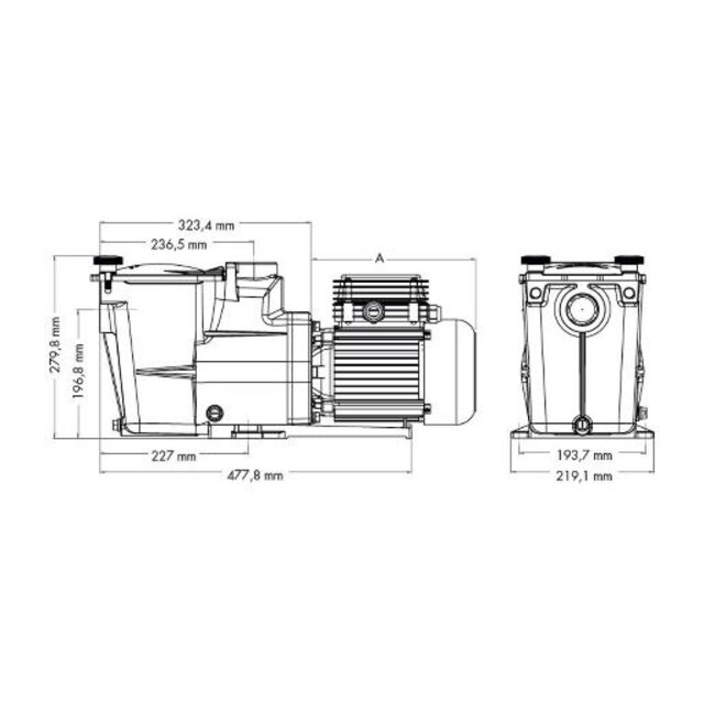 Super Pump 1,5 CV mono 18 m³/h SP2616XW221