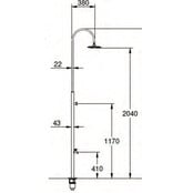 Traditionele douche AISI-304L Traditionele douche AISI-304L