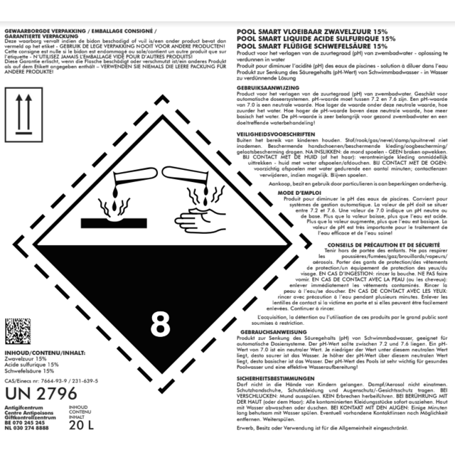 Ph min vloeibaar 15%  20L