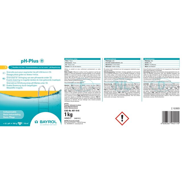 pH plus granulés 1kg