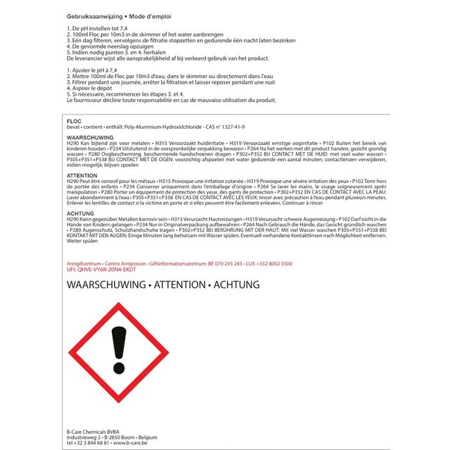Liquid flocculant 5L