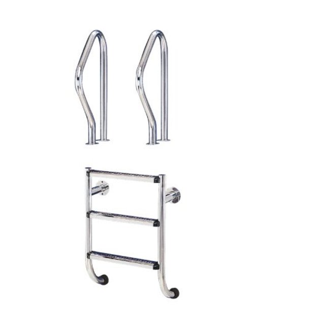 Echelle 2 pans inox 316 4 marches