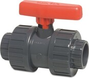 Vanne à bille en PVC avec double raccord PN16 63 mm