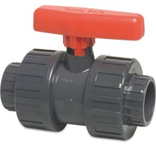 Vanne à bille en PVC avec double raccord PN16 63 mm