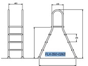 Echelle inox 316 3/3 marches