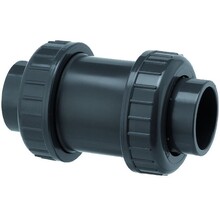 PVC terugslagklep met kogellager, 63 mm