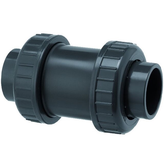 PVC terugslagklep met kogellager, 63 mm