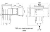 skimmer liner 3119 wit & gekleurd skimmer liner 3119 wit & gekleurd