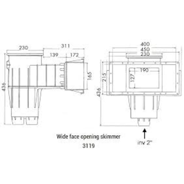 skimmer liner 3119 wit & gekleurd skimmer liner 3119 wit & gekleurd