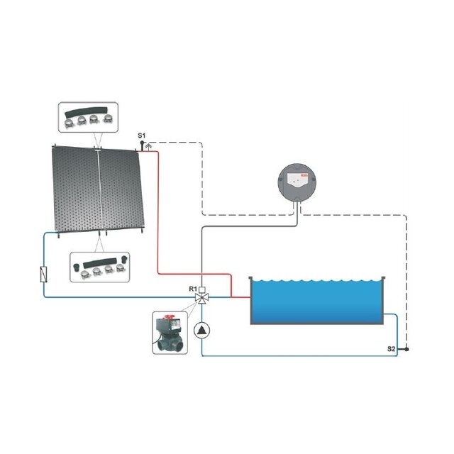 Capteur solaire Heliopool 2,22 m² (2 x 1,1 x 0,015 m) - Copy