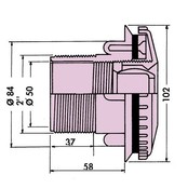 Blowhole liner for swimming pools orientable