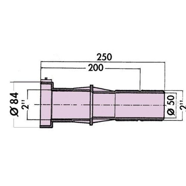 Wall duct 3352 250 mm liner