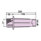 Traversée murale 3358 250 mm pour béton ou carrelage 63-50