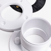 stofzuigeraansluiting   incl. aflsluitdop 5-6m³ wit