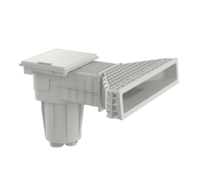 X-Pro 600 hoge waterlijn skimmer beton wit