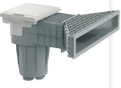 X-Pro 600 Skimmer/liner en béton gris