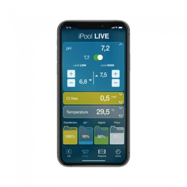 Système de surveillance du pH/chlore libre Watersens Net - WiFi avec sondes incluses