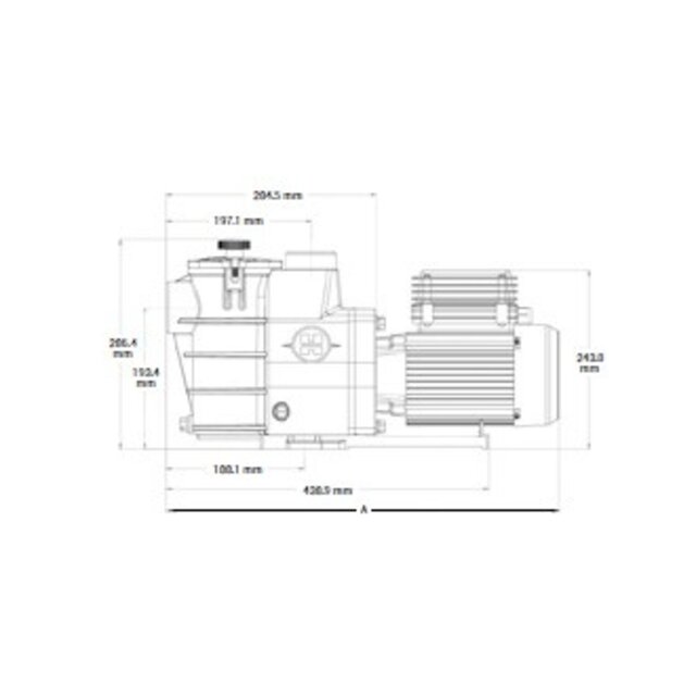 Superpool 1,5 pk 17 m³/h mono