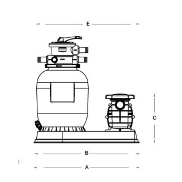 Filtre 14 m³/h 1 hp