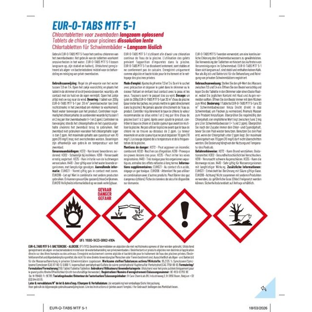 Chloortabletten 200gr 5kg multifunctie 5 in 1 met koper