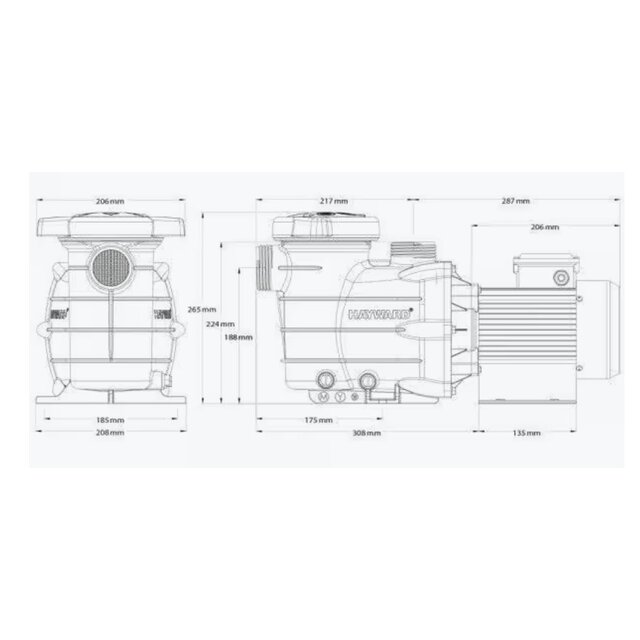 filterpomp 0,50pk - 10,8 m³/h
