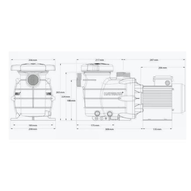 pompe de filtration 0.50cv - 10.8 m³/h