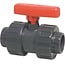 Mega PVC ball valve with double union nut PN16