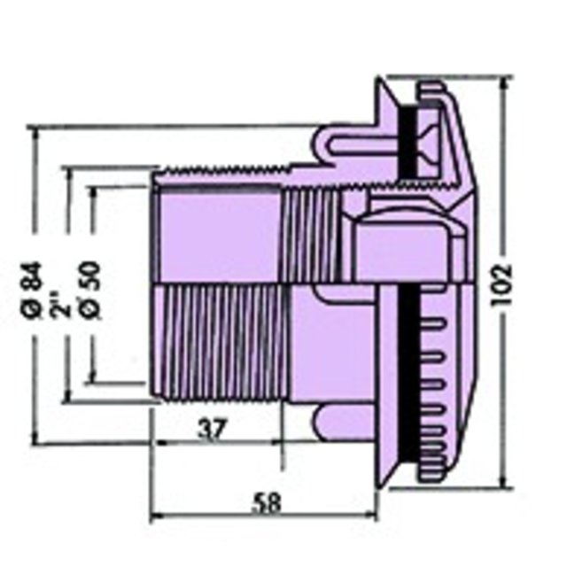 Richtbare inspuiter paneelbaden 2” - 50mm