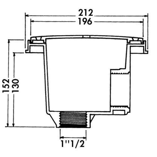 bodemput te lijmen 1 1/2"