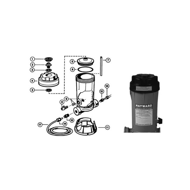 Doseur de chlore CL220 Pièces détachées
