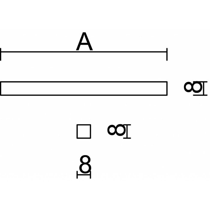 HDD Stift 8 x 8 x 100 mm Klemm