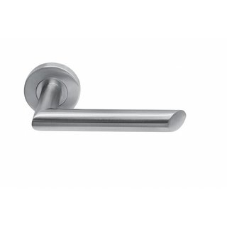 poignée de porte J-RoX Modèle 63 sur rosace carré de 8 mm inox brossé