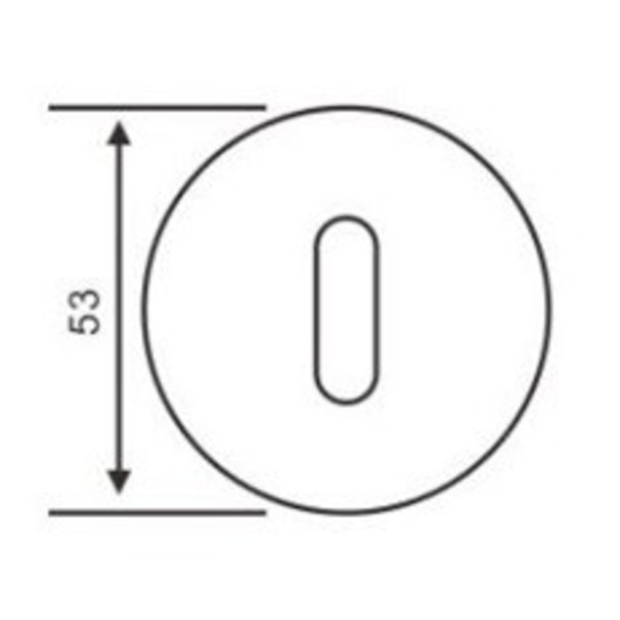 In-Door Pair of stainless steel round key plates