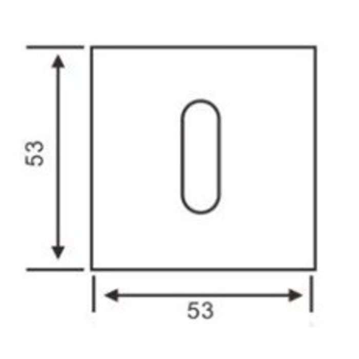 In-Door Paire de plaques à clés carrées en acier inoxydable