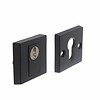 Intersteel SKG3 Sicherheitsrosette quadratisch massiv mit Kernzugschutz Edelstahl/mattschwarz