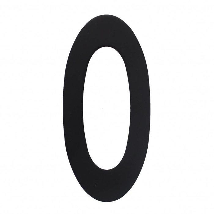 Intersteel Matt black house number 0 with a height of 150mm