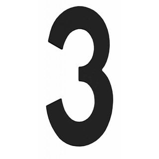 Intersteel Black house number 3 - 150mm