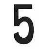 Intersteel Black house number 5 - 150mm