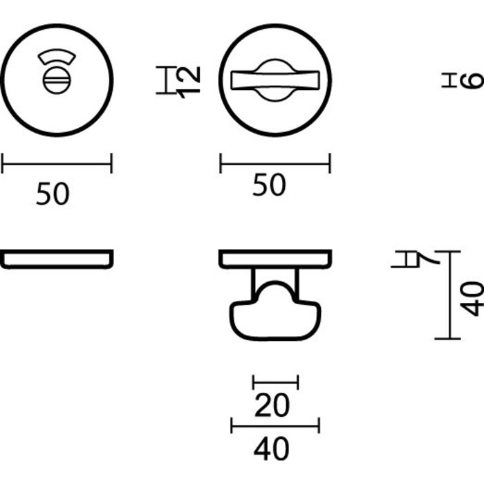 HDD WC ENTRÉES ALU F1 45MM