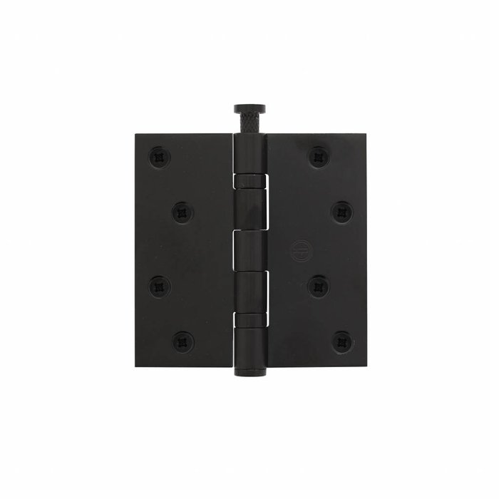 Intersteel Rotule noire droite 3.5" 89x89x2.5mm Inox