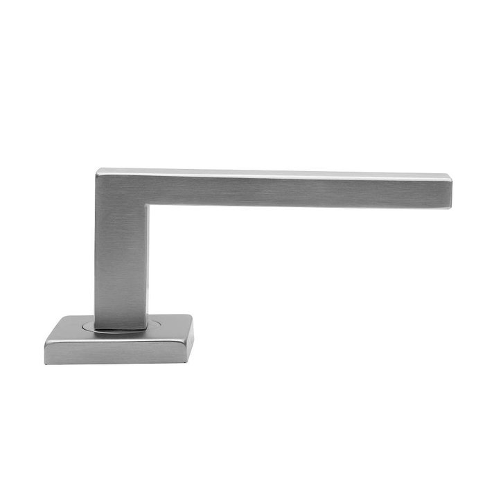 In-Door Marbella stainless steel door handles on square rosettes