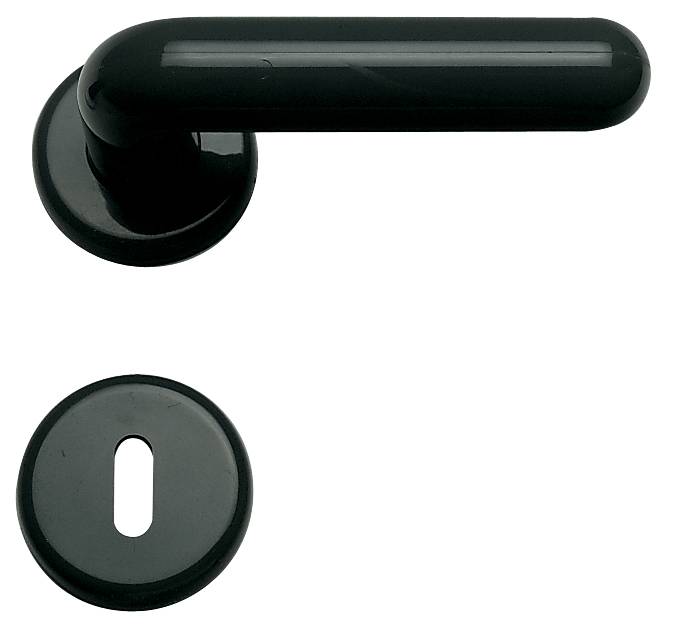 Plastic door handles with key plates