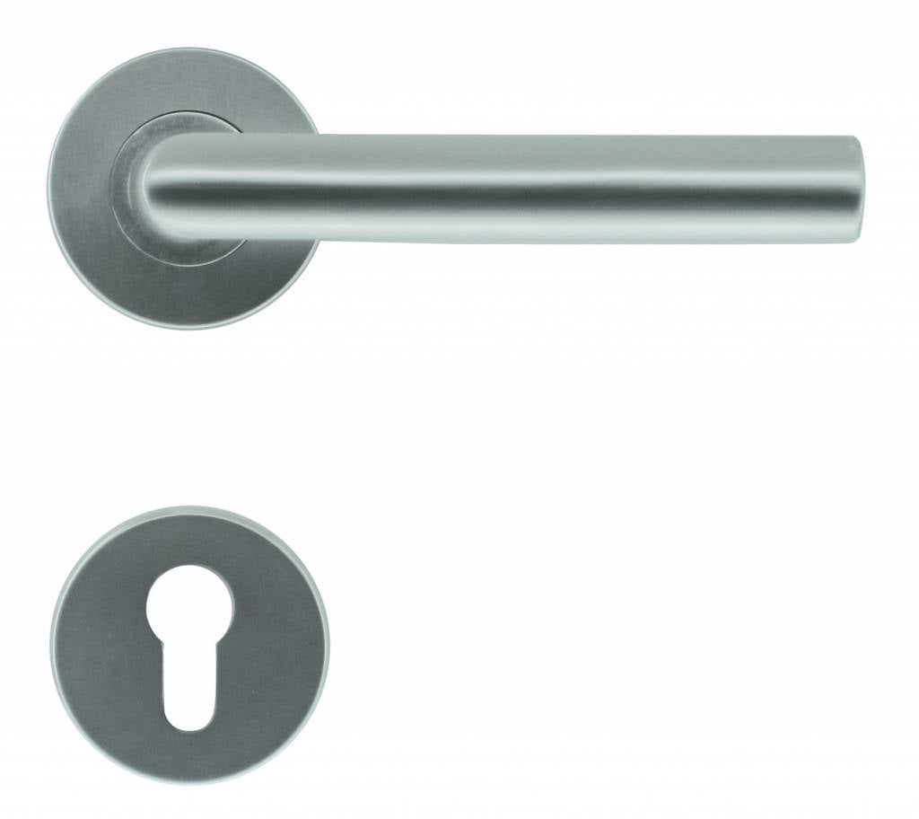 Aluminum door handles with cylinder plates