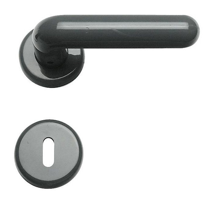 HDD Poignée de porte en plastique Panda gris foncé avec plaques à clés