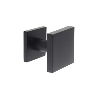Intersteel Front door knob fixed square 64/54 one-sided mounting stainless steel/mat black